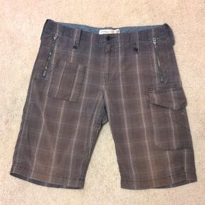 Converse John Varvatos plaid zipper shorts sz 34